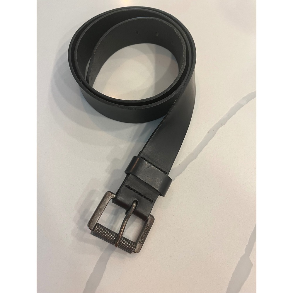 Levi's Black‎ Bovine Leather Belt Size 40 Mens Roller Buckle Casual Western